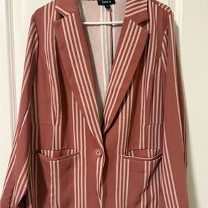 Torrid Women's Blazer with Pink Stripes